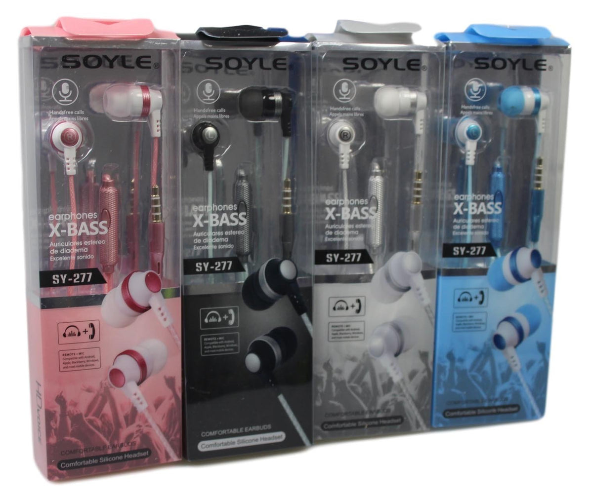 Soyle x – Bass Earphones Comfortable Silicone Headset 4 Colours Available