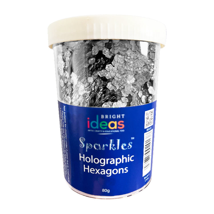 Silver Glitter Sparkles Jumbo Shaker Tub 80g