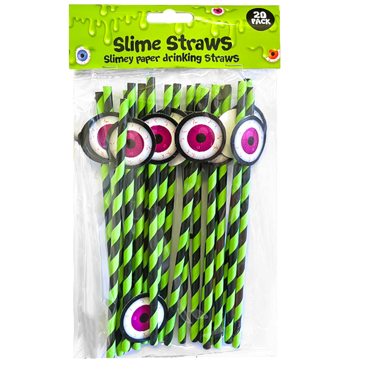 Monster Eyeball Party Straws x 20