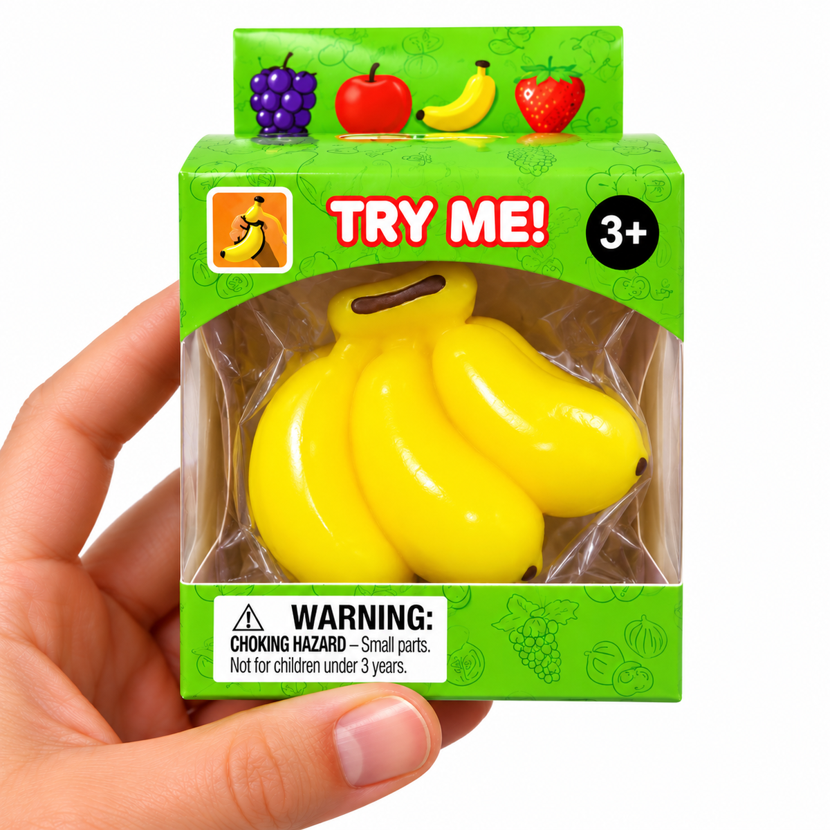 Fruit Squishy 7cm Squish Fidget Sensory ASMR Toy - 4 to Collect