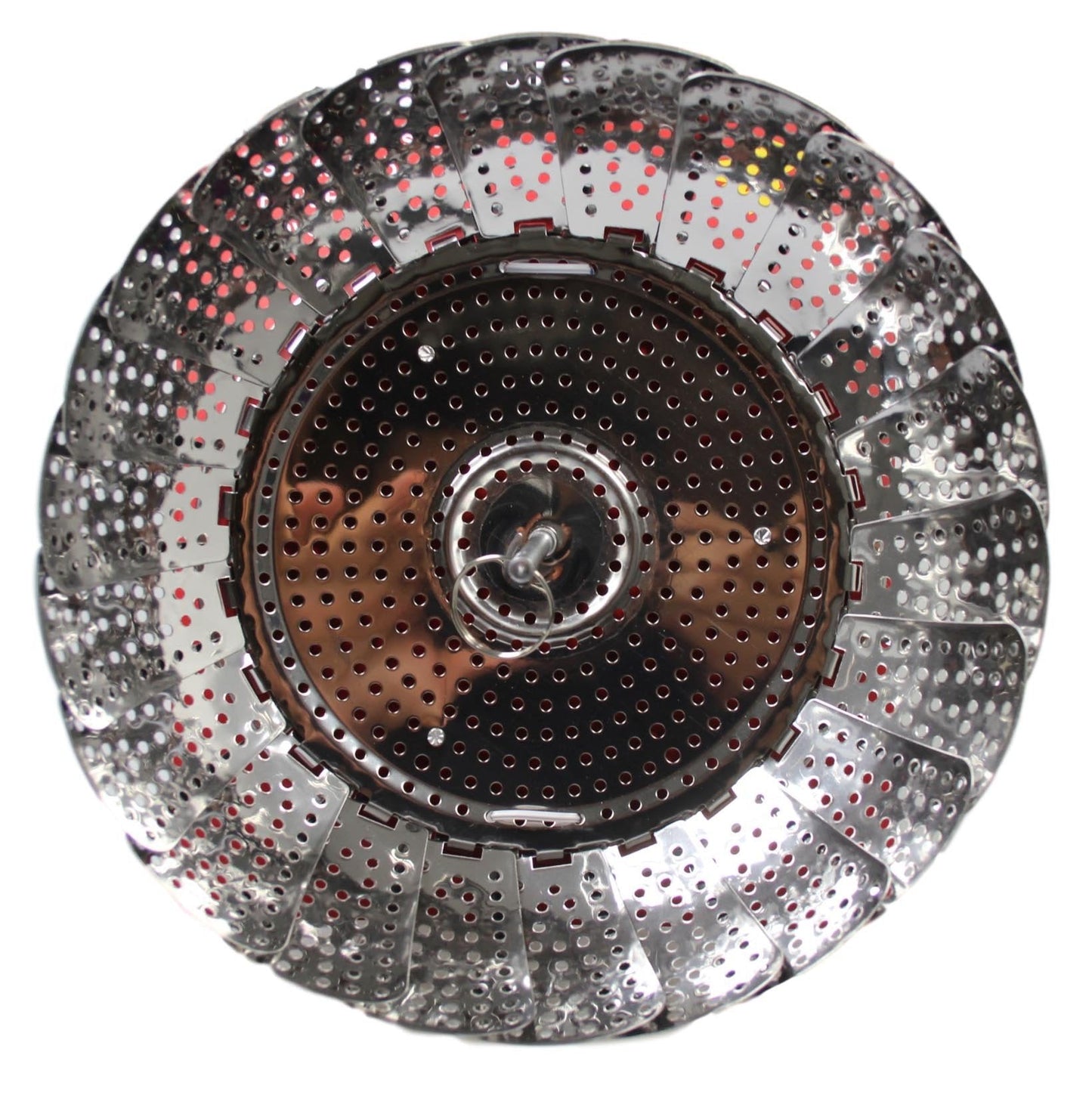 Vegetable Steamer Food Basket Bowl Cooker Strainer Stainless Folding Mesh Dish 9'' 5207