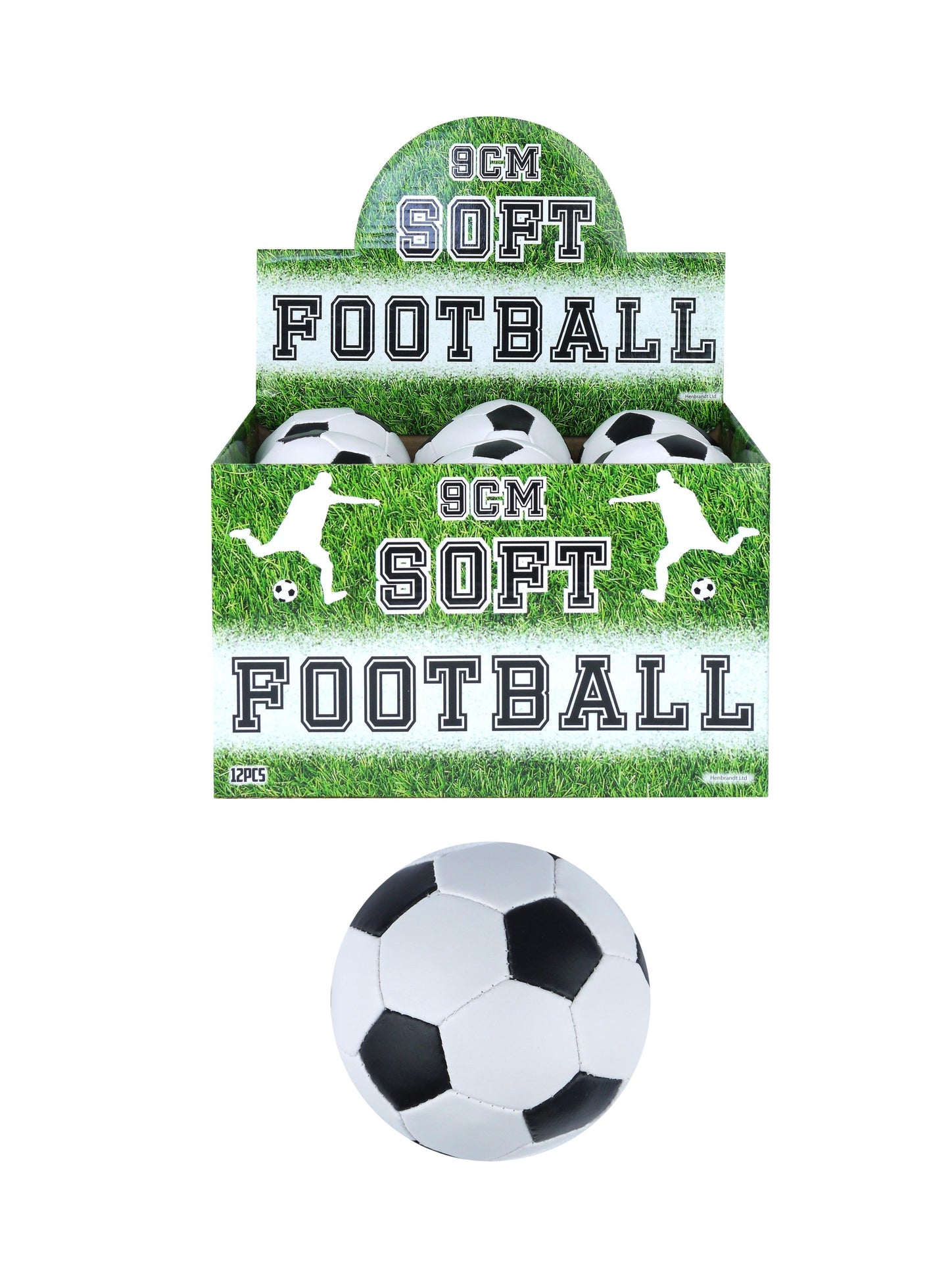 9cm Indoor Outdoor Fun Playing Soft Footballs Black/White Edition Balls T52390 A