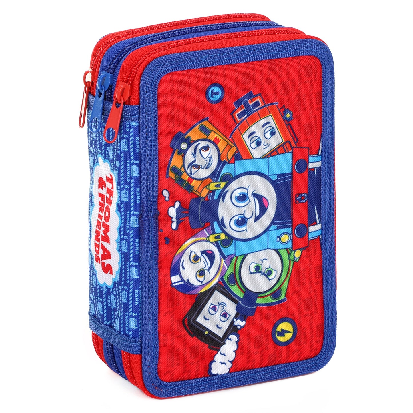 Thomas The Tank Engine and Friends Style Jumbo Pencil Case & Stationery Set with 3 Zip Divider