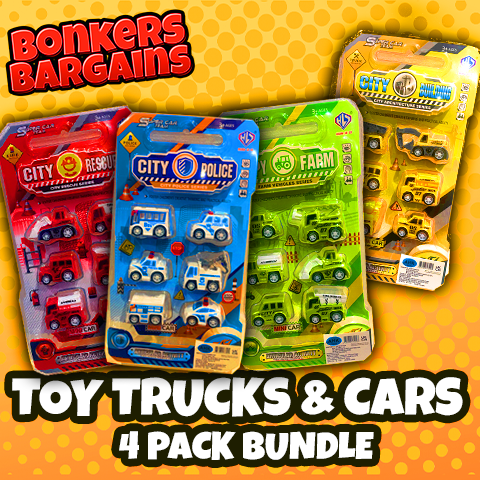 Toys Cars 4 Pack Bundle