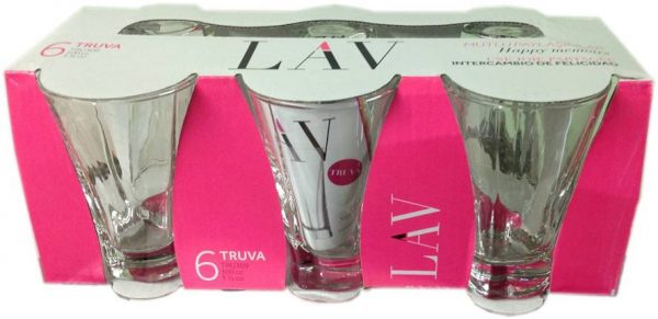 Truva Mini Water Shot Glass 100Cc Set Of 6