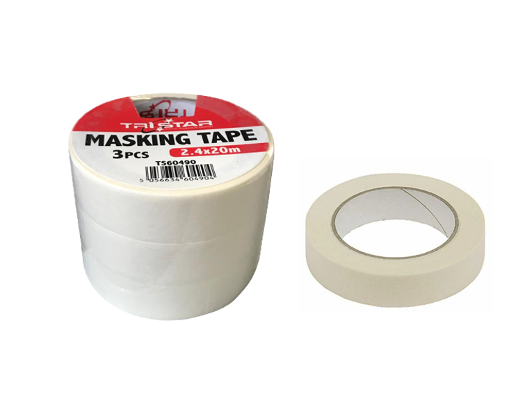 Masking Tape 24mm x 20 Metre Pack of 3 TS60490