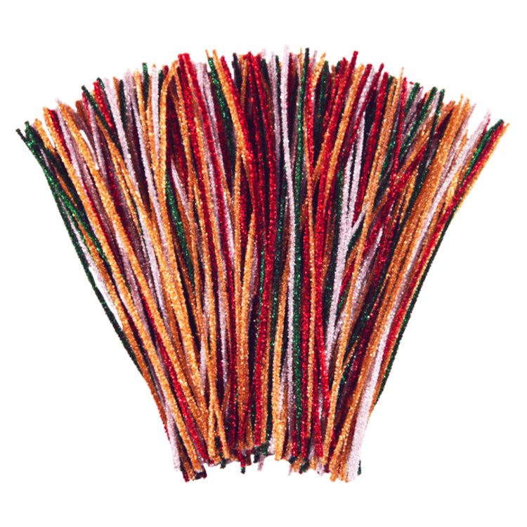 Tinsel Pipe Cleaners x 100 ( Craft Clearance Special )
