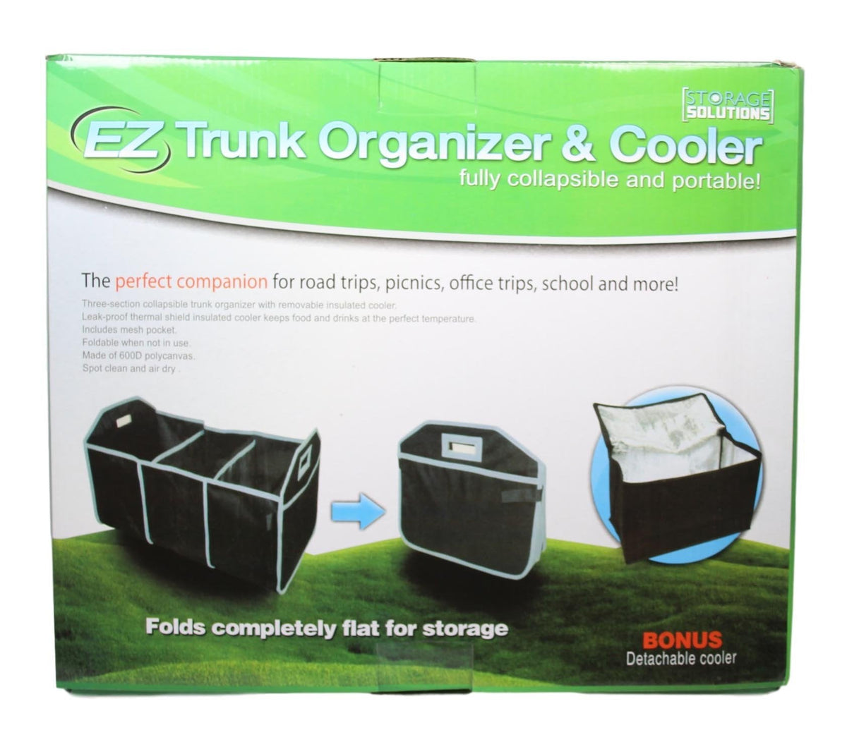 Ez Trunk Organiser & Cooler Adjustable Holds Up To 40Lbs+