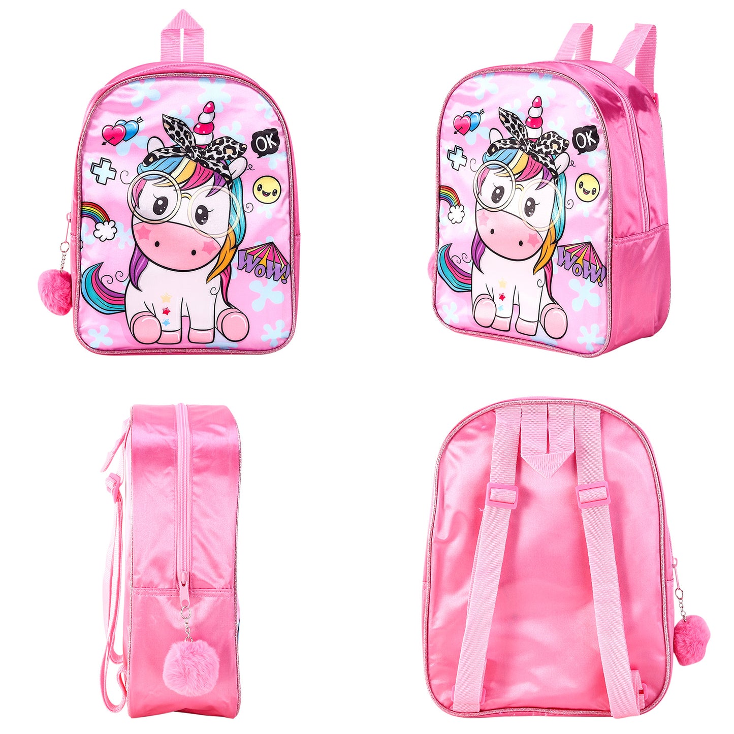 Unicorn Style Backpack Kids Premium Standard Rucksack with Zip & Adjustable Straps