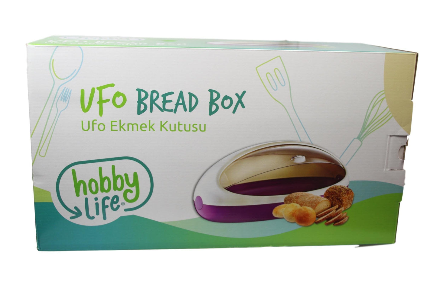 Plastic UFO Bread Storage Box Bin 39 x 25 cm Assorted Colours 051100 A