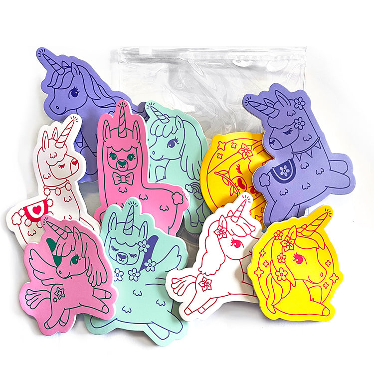 Fantasy Jumbo Chunky Foam Stickers In Zipper Bag