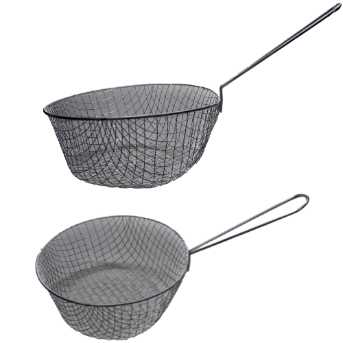 Long Handle Wire Chip Frying Basket 9'' ST14019 A