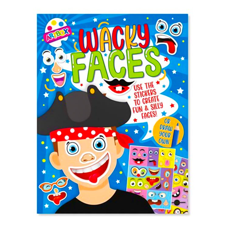 Wacky Faces Sticker Activity Book Blue