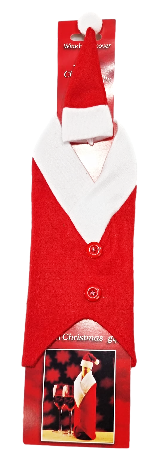 Christmas Santa Wine Bottle Cover 25 cm 1752