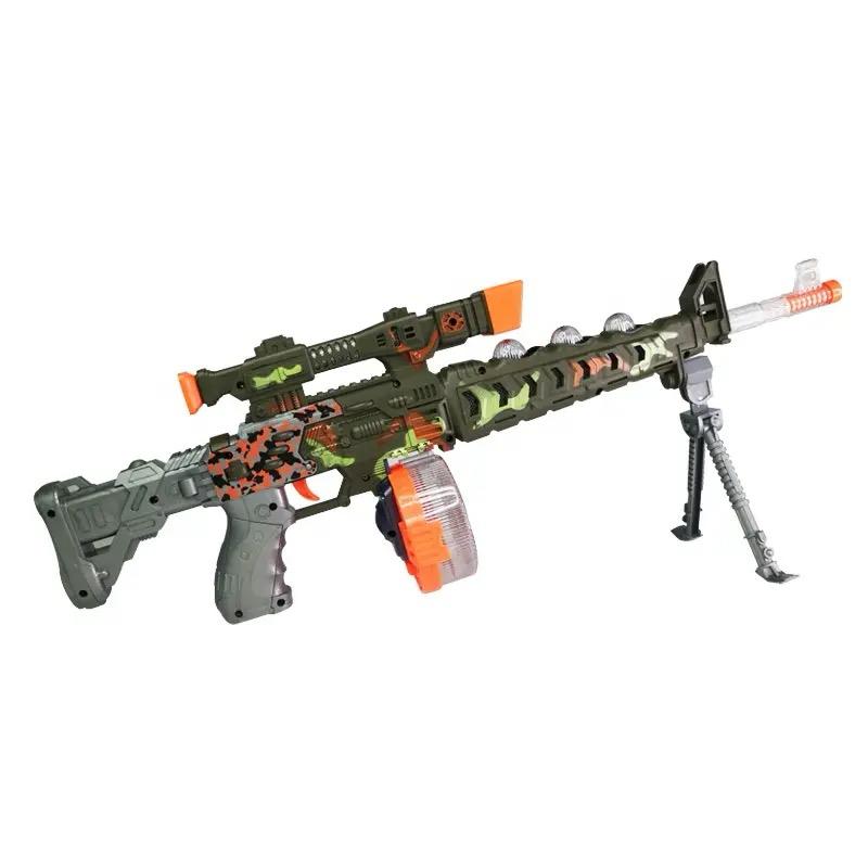 Electric Special Forces Pretend Play Toy Gun with Stand, Lights & Sound