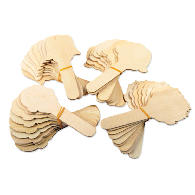 Wooden Lollipop Puppets x 36 ( Craft Clearance Special )
