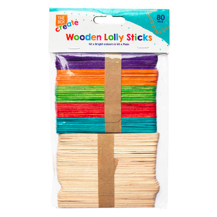 Lolly Sticks (Wooden) x 80