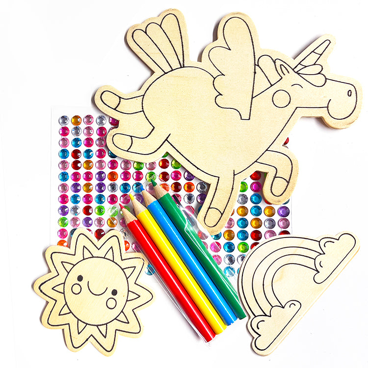 Super Wooden Shapes Decorating Set