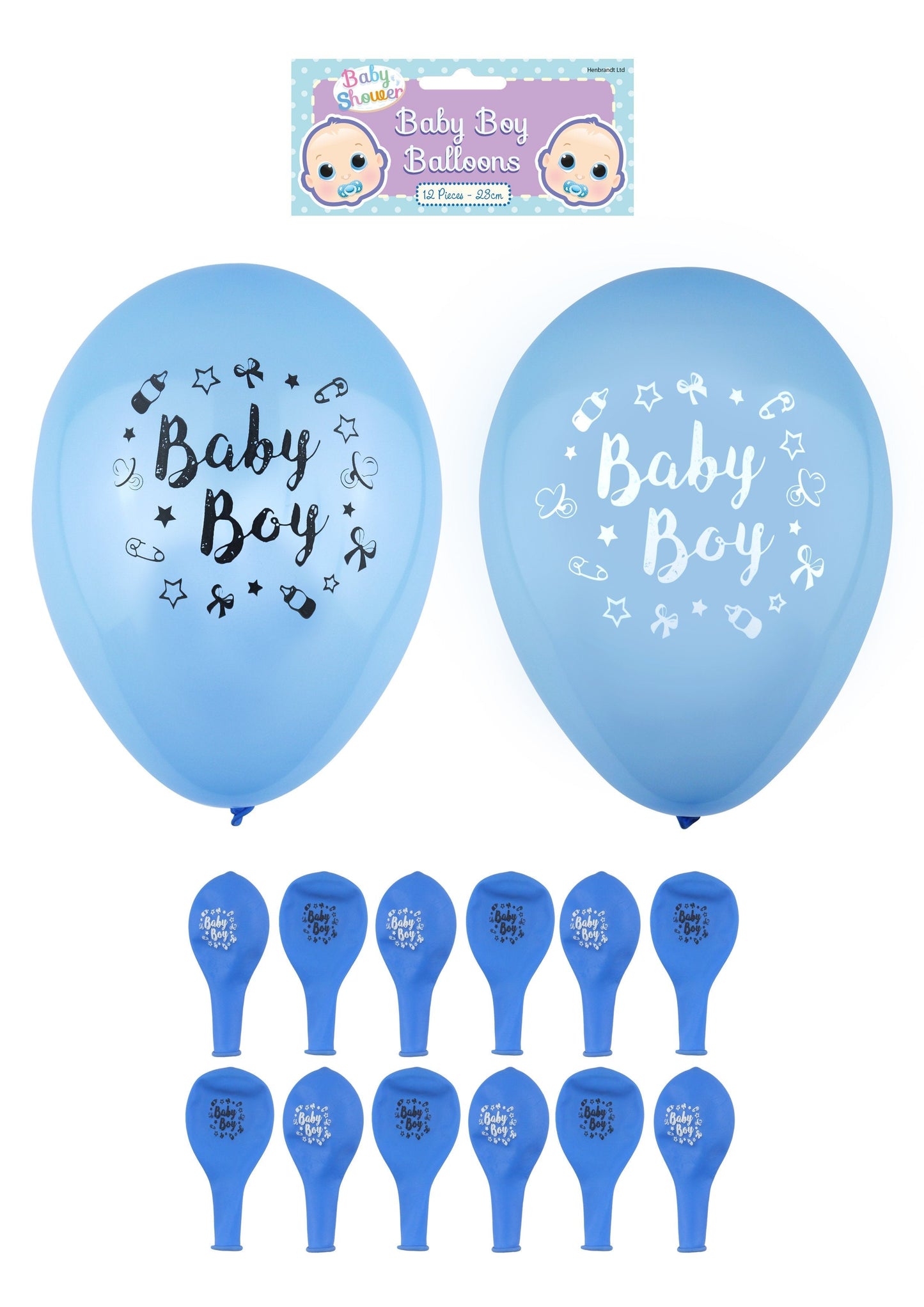 Baby Boy' Party Birth Celebration Balloons Blue 23 cm X38745 A