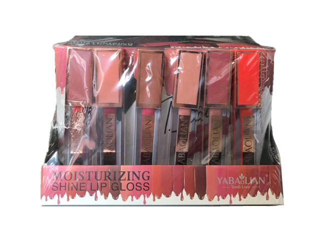Yabaolian Lip Gloss Assorted Colours Box of 24 Y3023