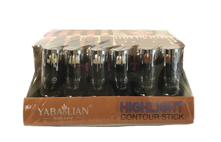 Yabaolian Highlighter Contour Stick Assorted Colours Box of 24 Y35