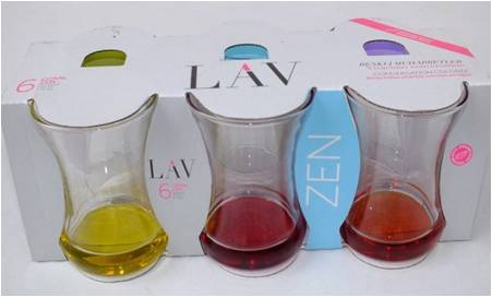 Coral Zen Tea Glass 155Cc Set Of 6 (Parcel Plus Rate)