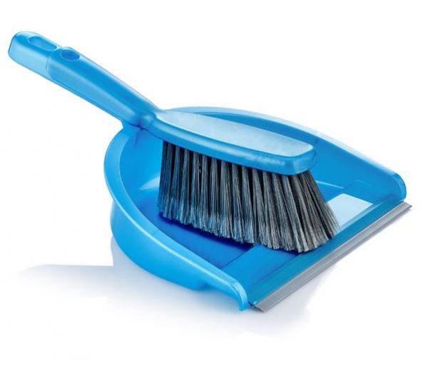 Plastic Dustpan and Brush Assorted Colours UP174 p