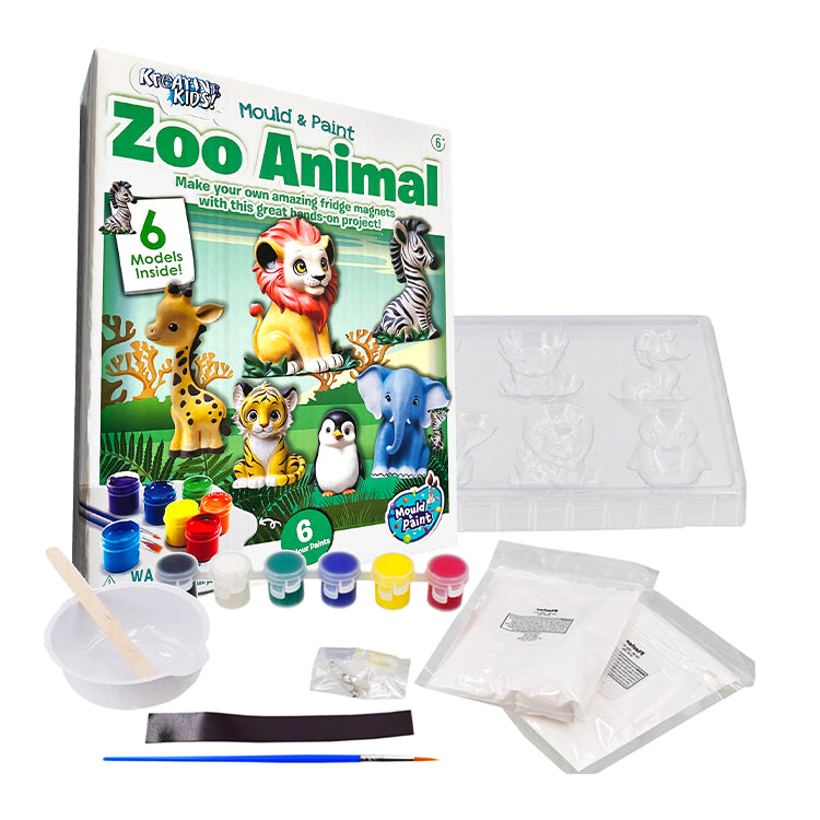 Zoo Animal Deluxe Mould And Paint Kit