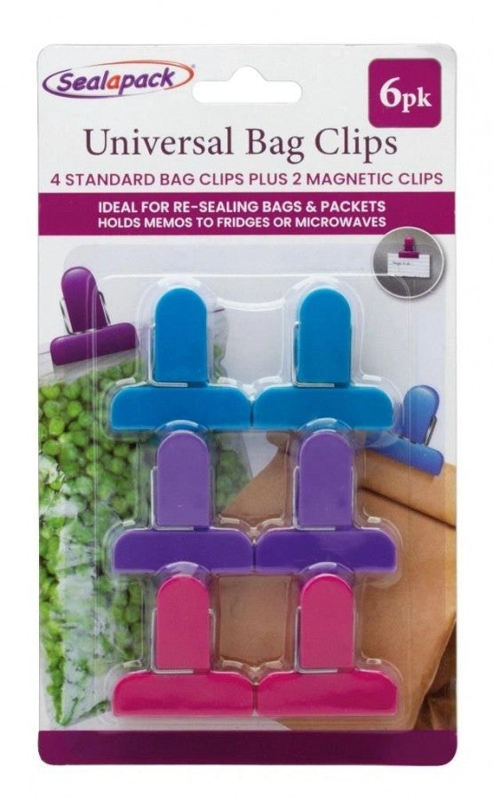 12 Pack Food Bag Clips 6Pk