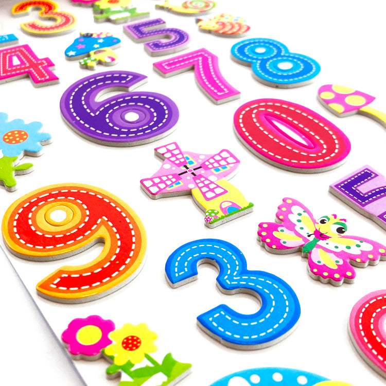 Groovy Numbers Die Cut Jumbo Sticker Pack