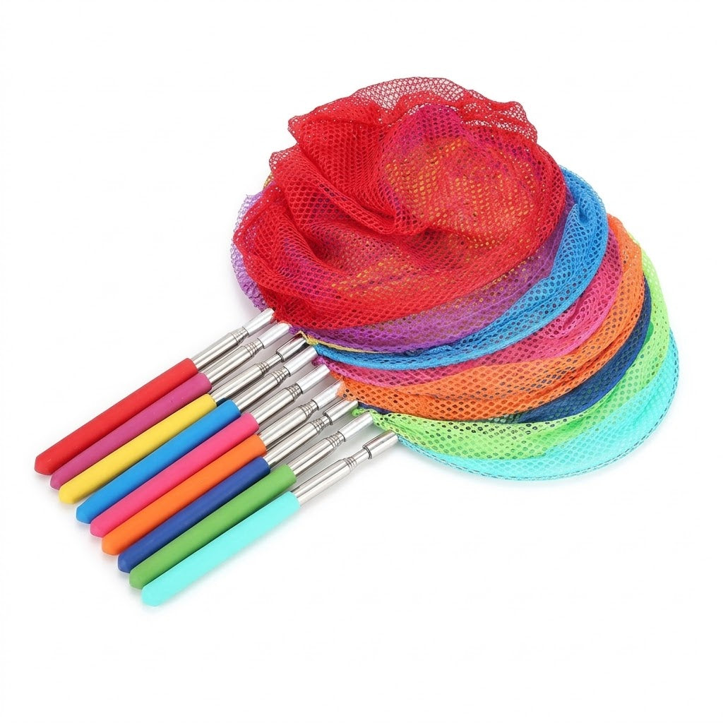 E x tendable Fishing Net With Stainless Steel Handle, 17 –, Assorted Colours