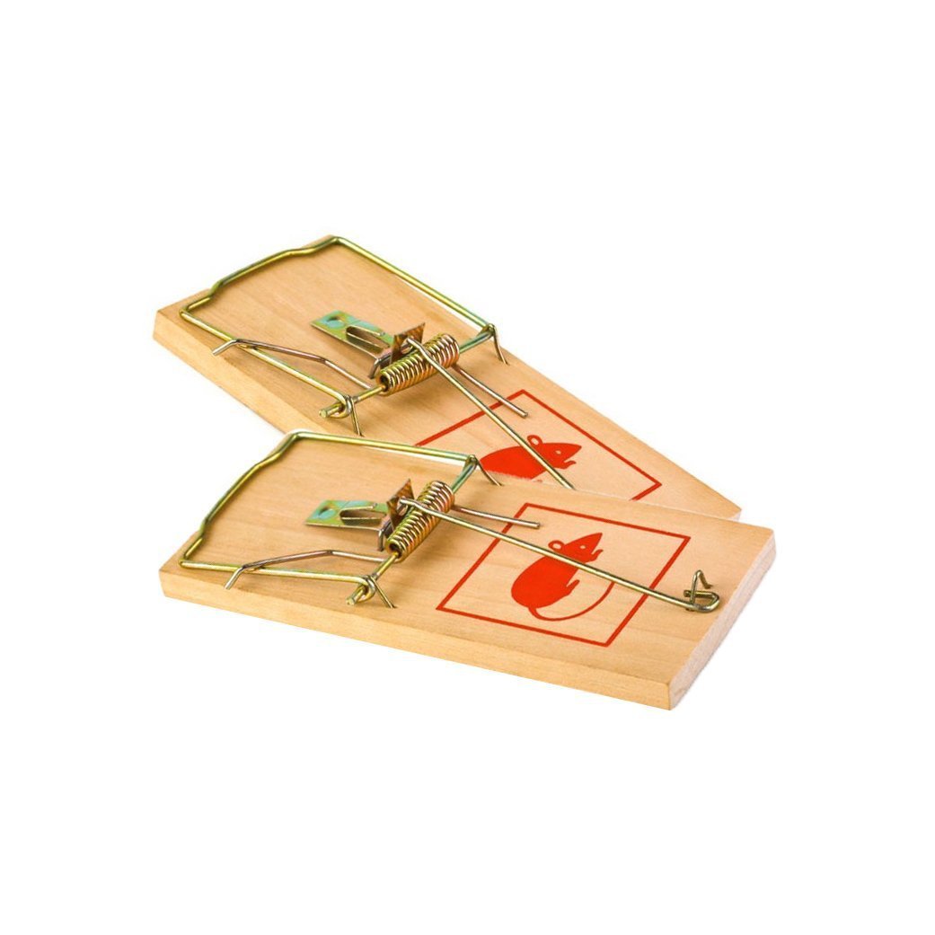 Wooden Mouse Catch Traps 7" Pack Of 2