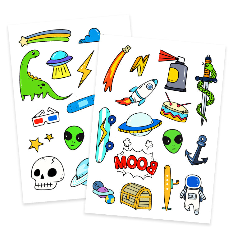Large Boy/Girl Tattoo Sheets x 8 ( ONE OFF DEAL )