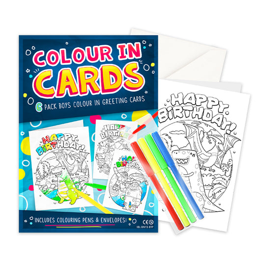 Boys Colour In Greeting Cards Multi Pack