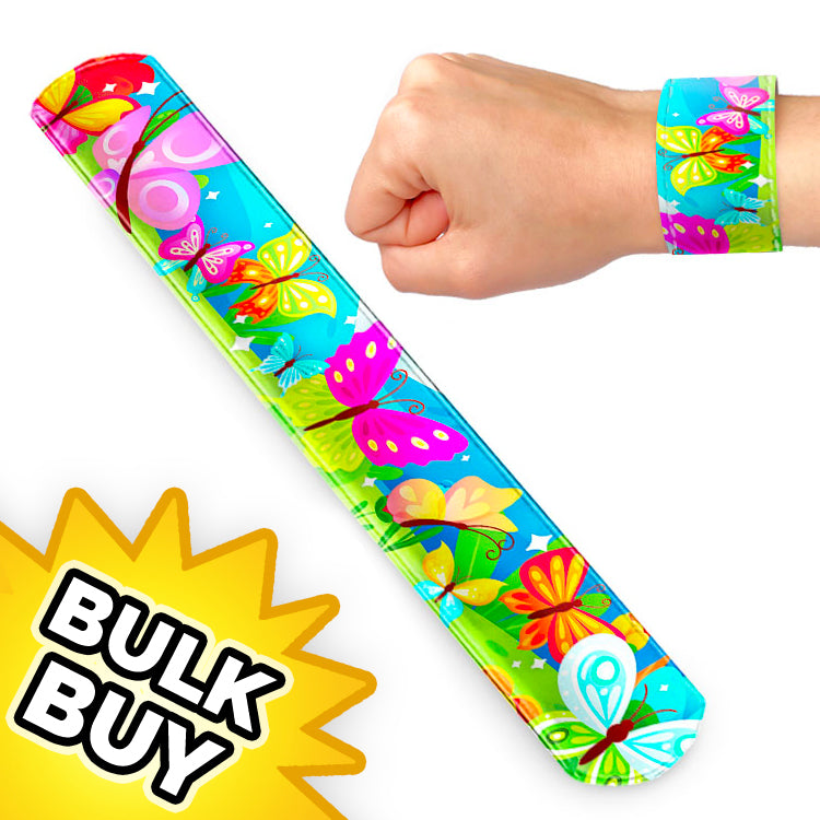 Butterfly Fun Slap Bracelets x 96 ( BULK BUY )