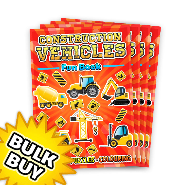 Construction Fun Mini Activity Books x36 ( BULK BUY )