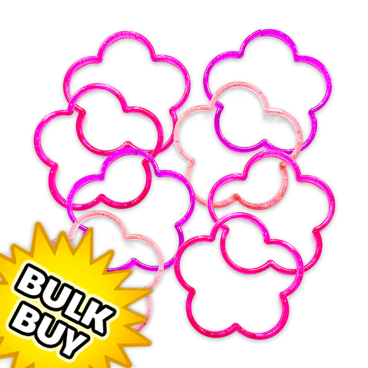 Glitter Flower Bangles x 144 ( BULK BUY )