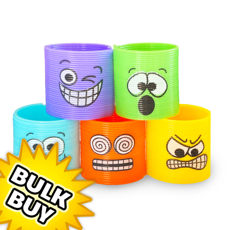 Mini Funny Face Springs x 72 ( BULK BUY )