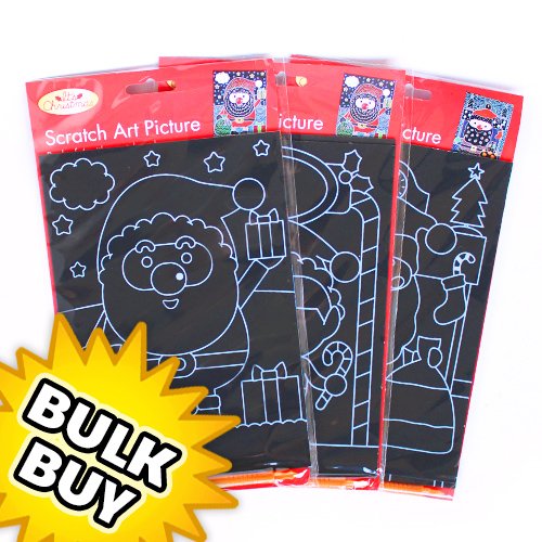 Xmas Scratch Art Kits x 12