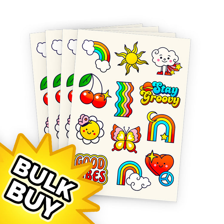Good Vibes Tattoo Sheets x 48 ( BULK BUY SPECIAL )