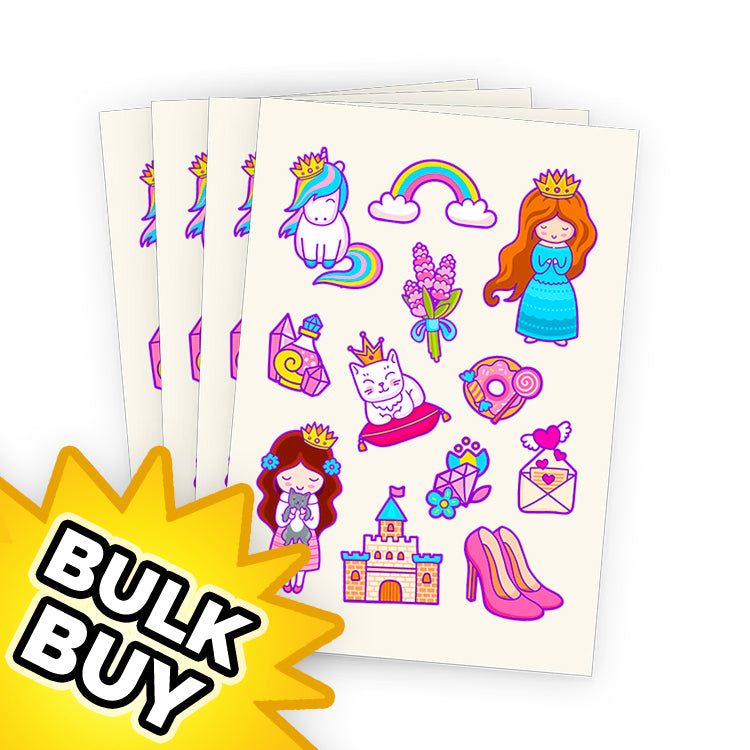 Princess Tattoo Sheets x 48 ( BULK BUY SPECIAL )