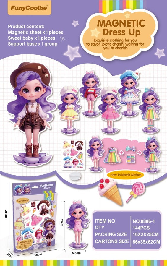Magnetic Dress-Up Set - 1Pc Sheet & Accessories