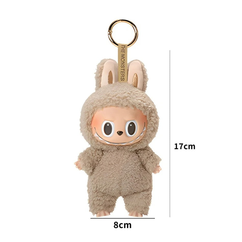 Labubu THE MONSTERS Light Brown BaBa PopMart Style Keyring Keychain Stuffed Plush Toy Doll 17cm VIRAL