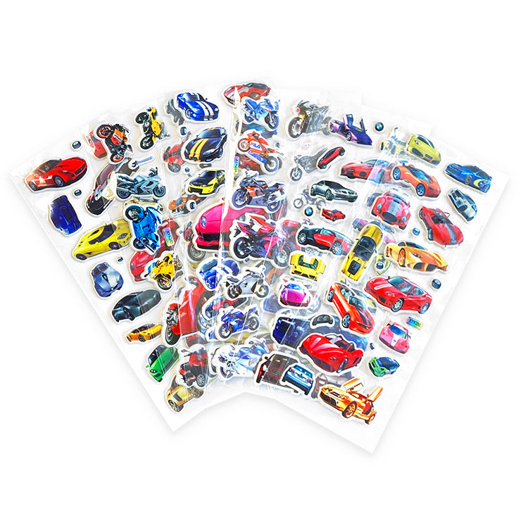 Mini Car/Bike Puffy Sticker Mix