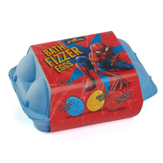 SpiderMan Bath Fizzer Eggs in Box - 6x50g