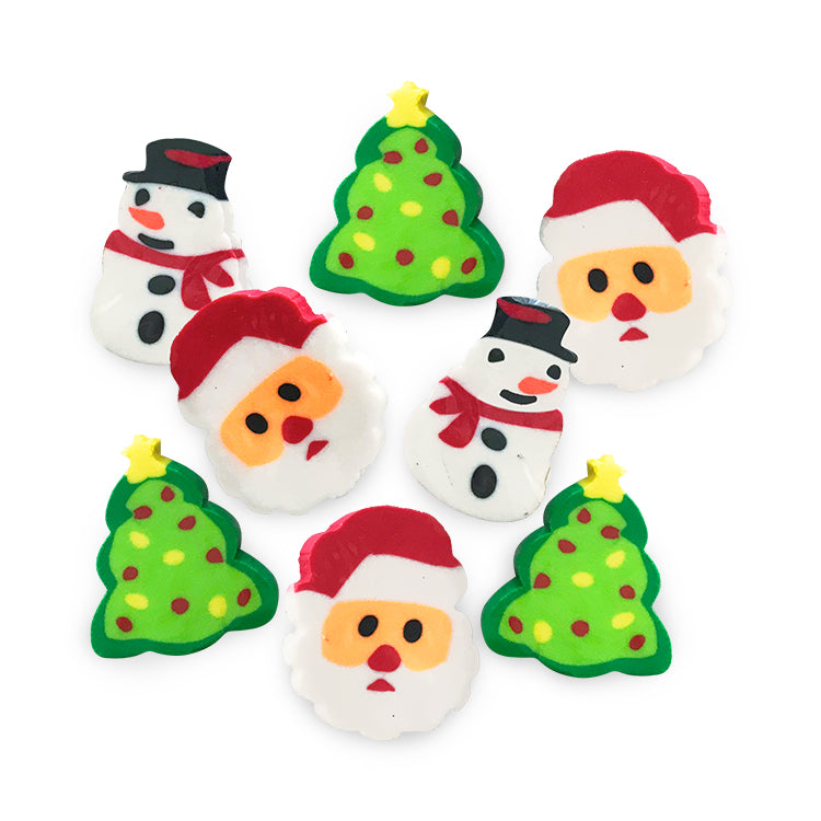 Xmas Mini 3D Erasers x 96 ( BULK BUY )