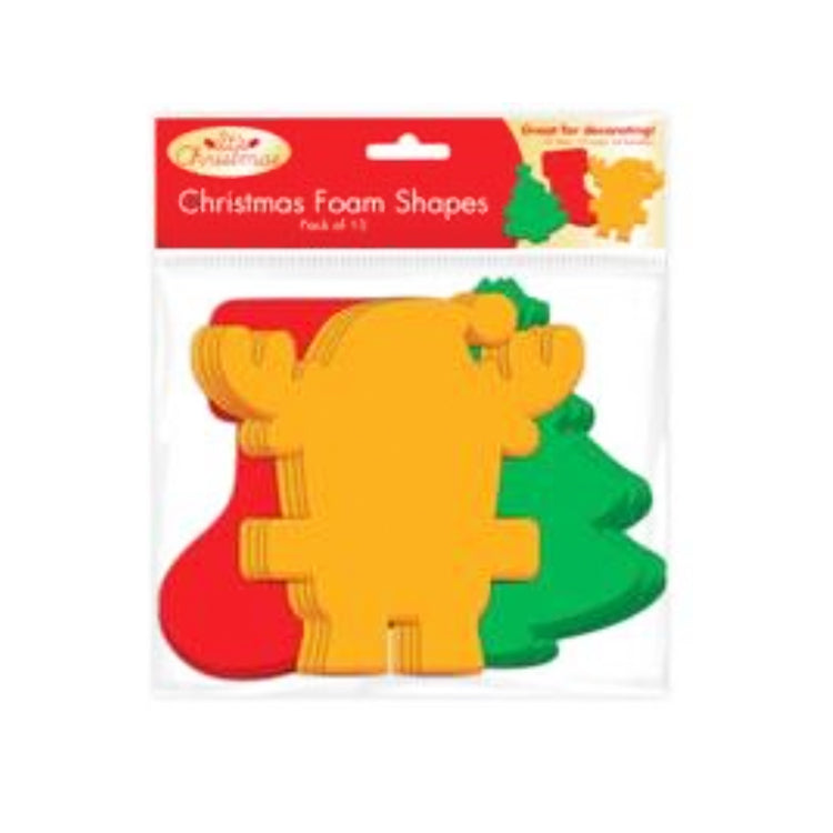 Xmas Stocking/Trees/Reindeers Foam Shapes Pack