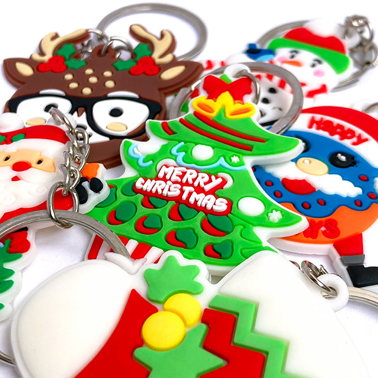 Christmas Keyrings x 6 ( ONE OFF DEAL )