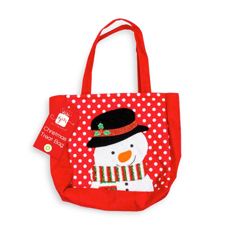 Snowman Xmas Felt Treat Bag
