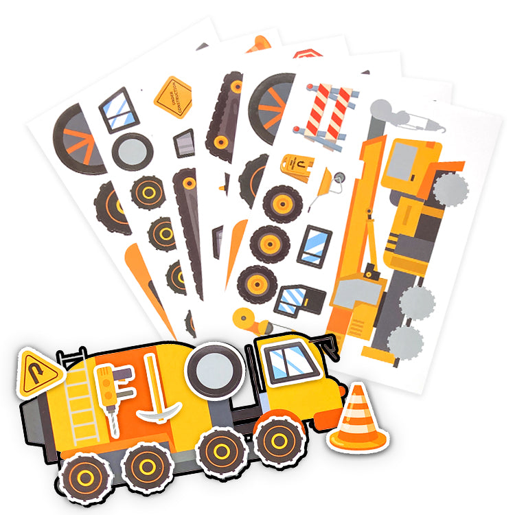 Construction Truck Mega Sticker Scene Pack